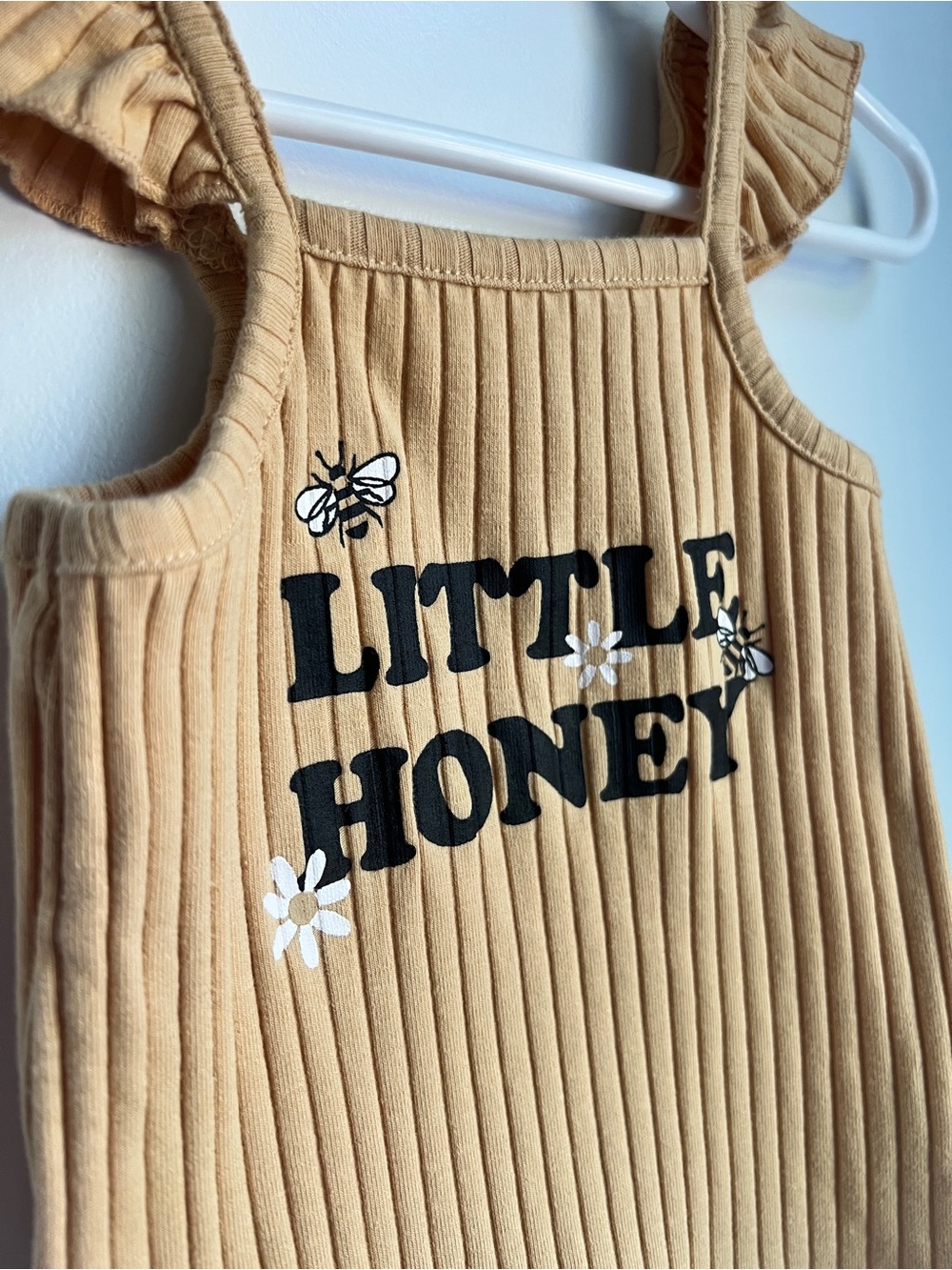 pl.baby “Little Honey” Ribbed Flutter Sleeve Tank | 12M - Picture 2 of 4